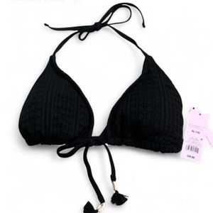 Black Crochet style Bikini Top